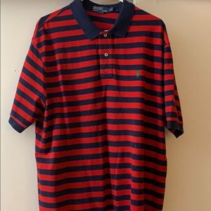 Polo rugby pin stripe red/blue